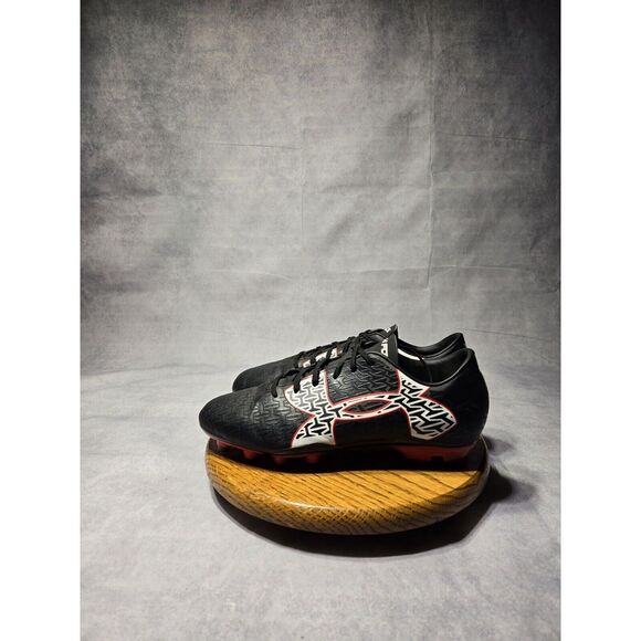 Under Armour ClutchFit Force 2.0 Firm Ground Mens Football Boot Black/Red Sz 9.5 - Picture 2 of 7